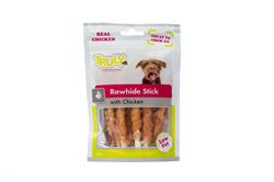 Truly Rawhide Stick Råhud omrullet med Kylling. Godbidder til hund. 85 g